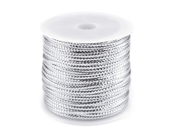 Premium Flat Metallic Lurex Ribbon Cord (2mm) – Non-Elastic Decorative Hollow String for Gift Wrapping, Crafts, and Holiday Decor