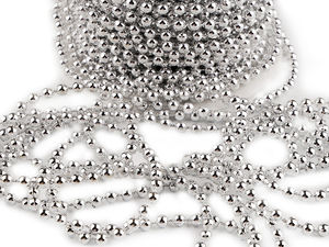 Premium 4mm Plastic Bead Garland - Elegant Decorative Pearl String for Weddings, Christmas, and Crafts