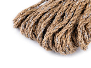 Premium Braided Jute Cord with Metallic Lurex (5mm) - Shimmering Decorative Craft String