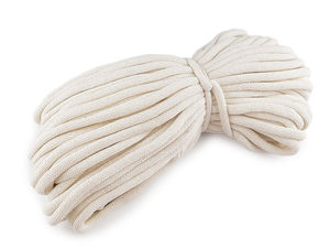 Premium 9mm Braided Cotton Cord with Polyester Core – Thick Chunky Yarn for Crochet, Knitting, Home Decor, and Apparel