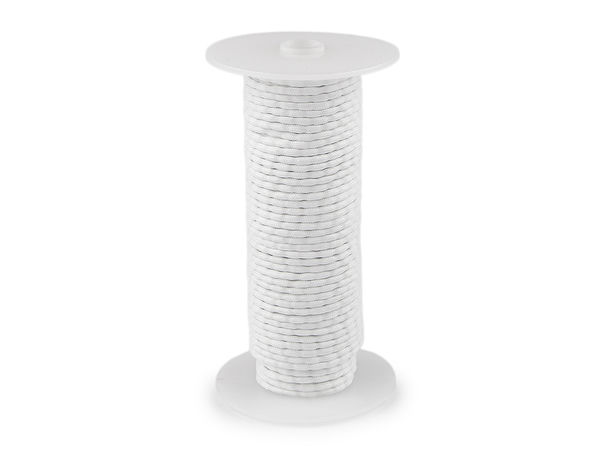 Premium Lead-Weighted Curtain Cord - 30g/m Drapery Weight Tape for Curtains & Decorative Fabrics (White)