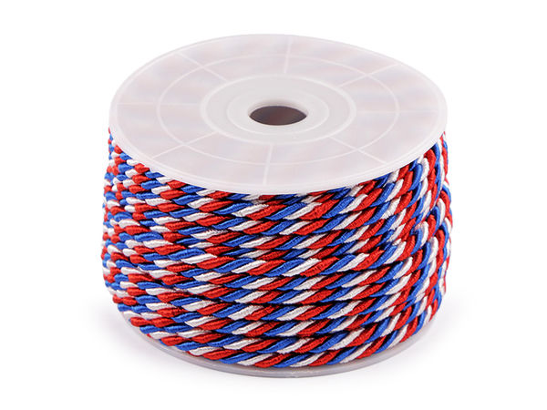 Premium 4mm Tricolor Twisted Cord – Satin-Finish Decorative & Document Binding String