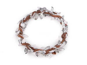 Decorative Leaf Wire Garland - 2m Paper-Wrapped Floral Wire for Crafts, Wreaths & Event Decor