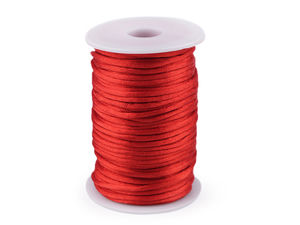 Premium Round Satin Cord (3mm) - High-Strength Rattail Ribbon for Kumihimo Braiding, Crafting, and Gift Wrapping