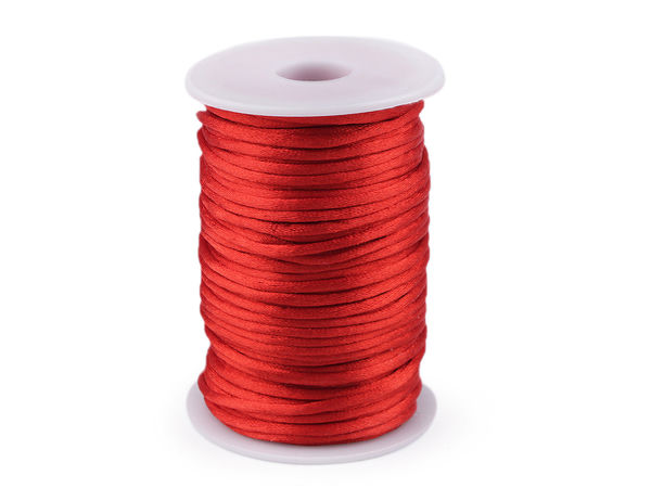 Premium Round Satin Cord (3mm) - High-Strength Rattail Ribbon for Kumihimo Braiding, Crafting, and Gift Wrapping