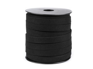 Premium 10mm Black Eco-Leather Strap - Sanded Suede-Style Haberdashery Cord