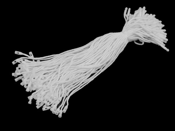 Premium Cotton Hang Tag Strings with Snap Lock Fastener - Professional Price Tagging Loops for Clothing, Jewellery, and Retail Displays