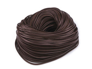 Premium Flat Leather Cord Strap (3mm Width) for Jewelry Making, Crafting & Apparel Lacing