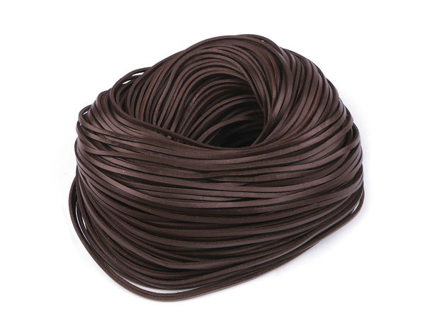 Premium Flat Leather Cord Strap (3mm Width) for Jewelry Making, Crafting & Apparel Lacing