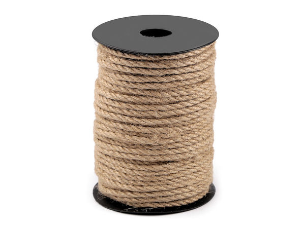 Premium 4mm Twisted Jute Cord - Strong 3-Strand Natural Fiber Rope for Floristry, Crafts, and DIY Home Decor