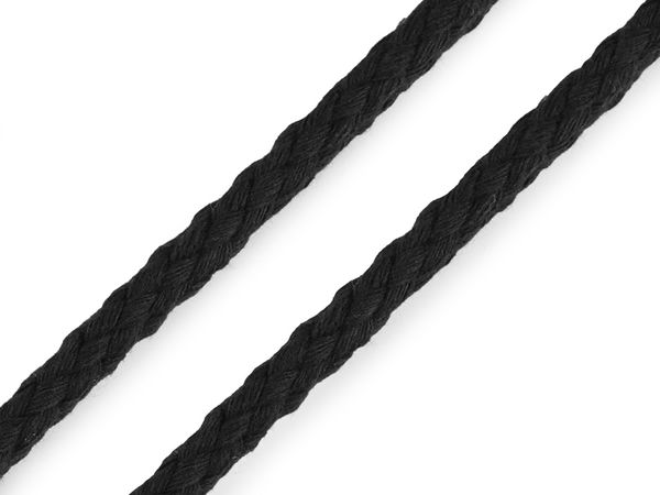 Premium Braided Cotton Cord (7mm) - Durable & Flexible Drawstring for Macrame, Crafts, and Apparel