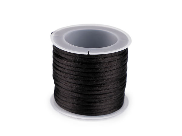 Premium Satin Cord (2mm Diameter, 10m Roll) - High-Gloss Rattail Trim for Crafts, Jewelry Making, and Haberdashery