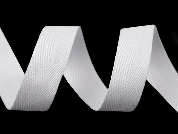 Premium Herringbone Twill Tape (20mm) - Durable Cotton Blend Webbing for Sewing, Garment Drawcords, and Crafting