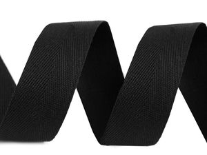 Premium Black Herringbone Twill Tape - 30mm Durable Webbing for Sewing, Garments & DIY Crafts
