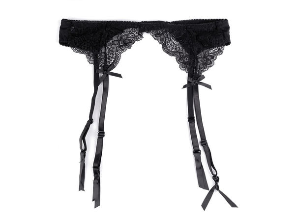 Elegant Floral Lace Garter Belt with Adjustable Suspenders - Universal Fit