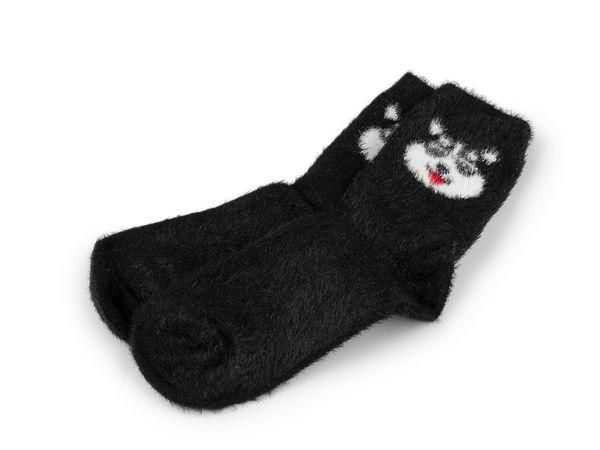 Children's Cozy Thermal Socks – Soft Fur-Lined Winter Slipper Socks with Cute Dog Design