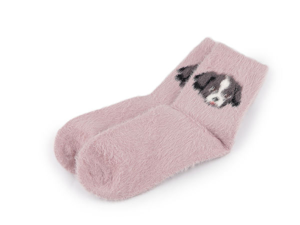 Children's Cozy Thermal Socks – Soft Fur-Lined Winter Slipper Socks with Cute Dog Design