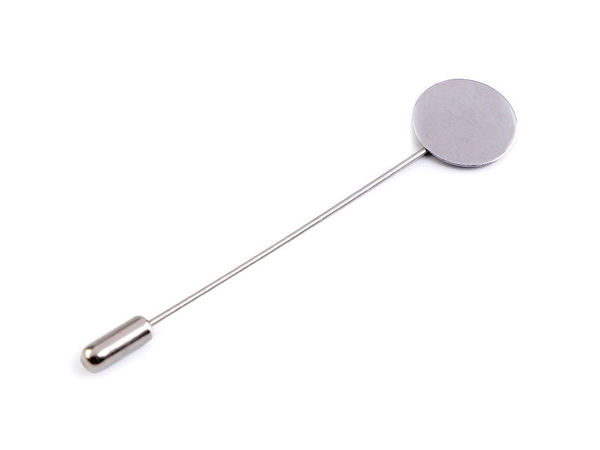 DIY Decorative Pin Backs - 15mm Unfinished Platinum Brooch Settings