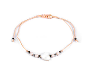 Premium Shamballa Heart Pearl Beaded Bracelets - 12-Piece Adjustable Set