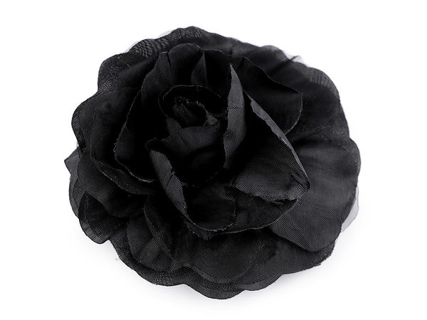 Elegant 3D Fabric Rose Brooch & Hair Clip – 10cm Dual-Function Floral Corsage