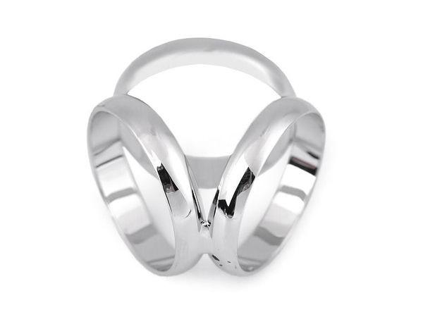 Elegant Platinum Scarf Buckle Ring - Premium 3-Loop Decorative Scarf Slide and Fastener for Delicate Scarves