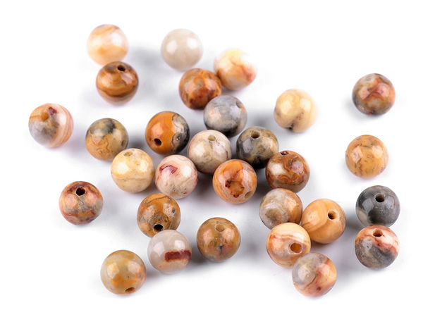 Premium Yellow Agate Mineral Gemstone Beads - 6mm Round Beads for Jewelry Making