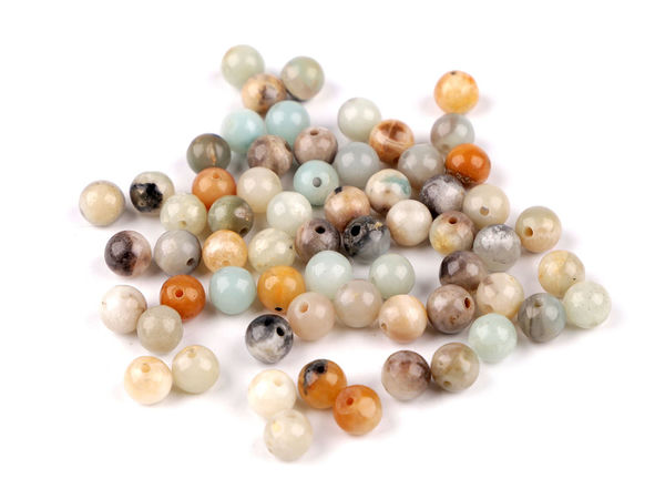 Glossy Synthetic Amazonite Mineral Beads - 6mm Round Gemstone Spacer Beads for Jewelry Making