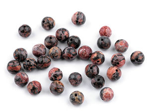 Natural Leopard Jasper Gemstone Beads - 6mm Round Mineral Beads for Jewelry & Buddha Bracelets