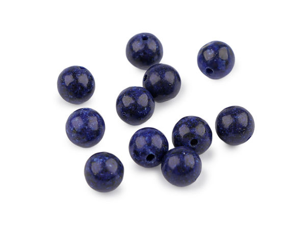 Natural Lapis Lazuli Gemstone Beads - 8mm Round Mineral Beads for Jewelry Making and DIY Bracelets