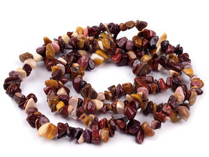 Natural Mookaite Jasper Mineral Chip Beads on Strand for Jewelry Making, Approx. 230 Pieces
