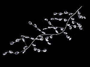 Flexible Crystal Teardrop Bead Wire Garland Branch for Weddings, Crafts, and Holiday Decor