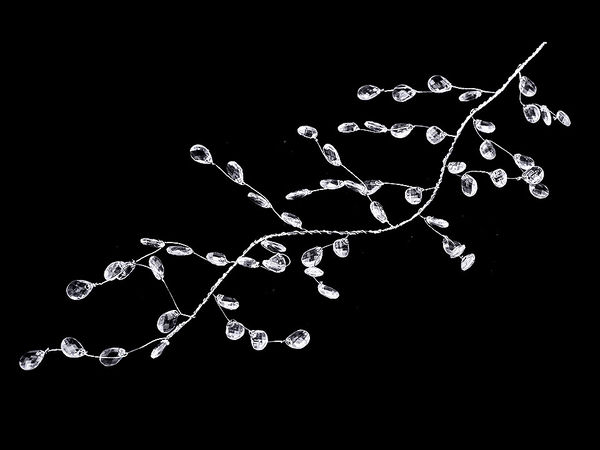 Flexible Crystal Teardrop Bead Wire Garland Branch for Weddings, Crafts, and Holiday Decor