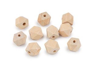 Premium Unfinished Wooden Diamond Beads - 15x15mm Natural Ivory Geometric Beads for DIY Jewelry, Crafts, and Macrame