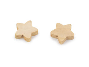 Premium Natural Wooden Craft Beads (20mm) - Flower and Star Shapes for DIY Jewelry and Crafting
