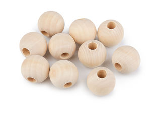 Premium Unfinished Natural Wooden Beads, 25mm Large Hole Round Spacer Beads for Macrame, Dreamcatchers, and DIY Crafts