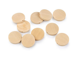 Premium Unfinished Natural Wood Flat Round Disc Beads - 20mm Eco-Friendly Pancake Beads for Jewelry Making and DIY Crafts