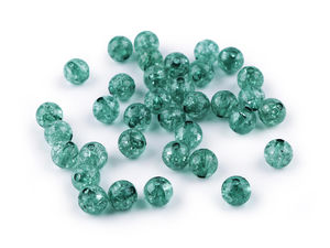 Premium Cracked Effect Transparent Plastic Beads (8mm) - Craft & Jewelry Making, 30g Pack