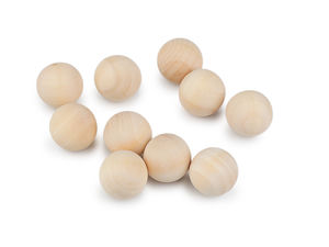 Premium Natural Wooden Craft Balls - 18mm Solid Unfinished Wood Spheres (No Hole) for DIY Crafts, Model Making, and Aromatherapy