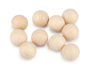 Premium 25mm Solid Natural Wood Balls - Unfinished Round Wooden Spheres without Holes for DIY Crafts and Decor