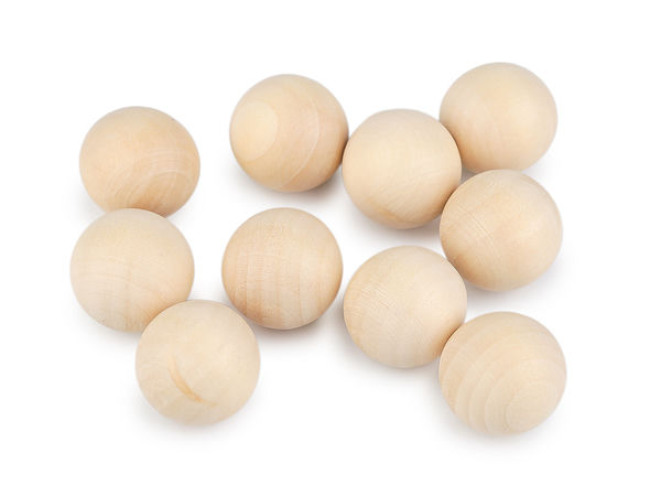 Premium 25mm Solid Natural Wood Balls - Unfinished Round Wooden Spheres without Holes for DIY Crafts and Decor