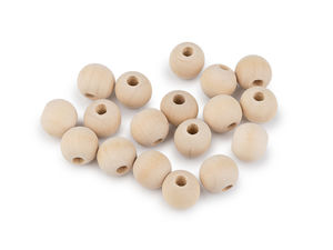 Premium Unpainted Wooden Beads (Ø 14mm, Natural Light) - Round Wood Beads with Large Hole for Macrame, Dream Catchers & DIY Crafts