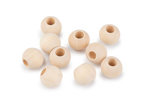 Premium Natural Unpainted Wooden Beads - 18mm Large Hole Craft Beads for Macrame, DIY Crafts & Dreamcatchers