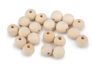 Premium Unpainted Natural Wooden Beads (16mm) - Large Round Wood Beads for Macrame, Dream Catchers & DIY Crafts