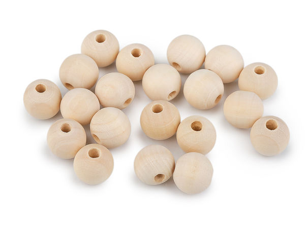 Premium Unpainted Natural Wooden Beads (16mm) - Large Round Wood Beads for Macrame, Dream Catchers & DIY Crafts