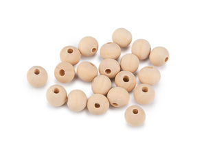 Premium Natural Light Unpainted Wooden Beads (12mm) for Macrame, Basketry & DIY Crafts