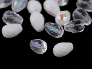 Czech Fire-Polished Glass Drop Beads - Faceted Teardrop Beads for Jewelry Making and Crafting, 7x10mm (20g Pack)
