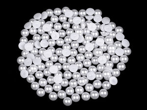 Flatback Half Pearls for Crafting and Scrapbooking, Ø9mm - Lustrous Cabochons for DIY Decorating and Weddings