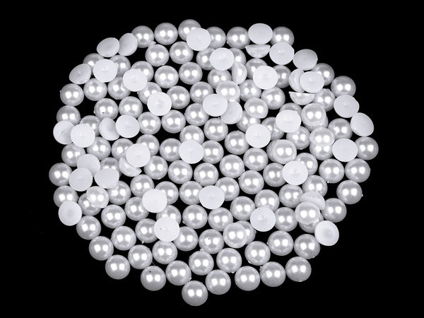 Flatback Half Pearls for Crafting and Scrapbooking, Ø9mm - Lustrous Cabochons for DIY Decorating and Weddings