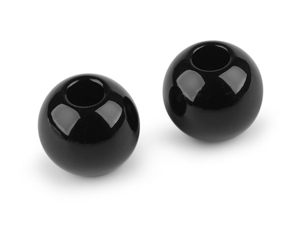 Large Faux Pearl Plastic Beads (30mm) - Lightweight High-Shine Round Beads for Jewelry Making, Crafts, and Decor