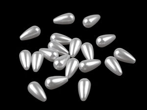 Glance Drop Faux Pearl Beads - 8x16mm Lightweight Acrylic Pearls for DIY Jewelry Making & Crafts